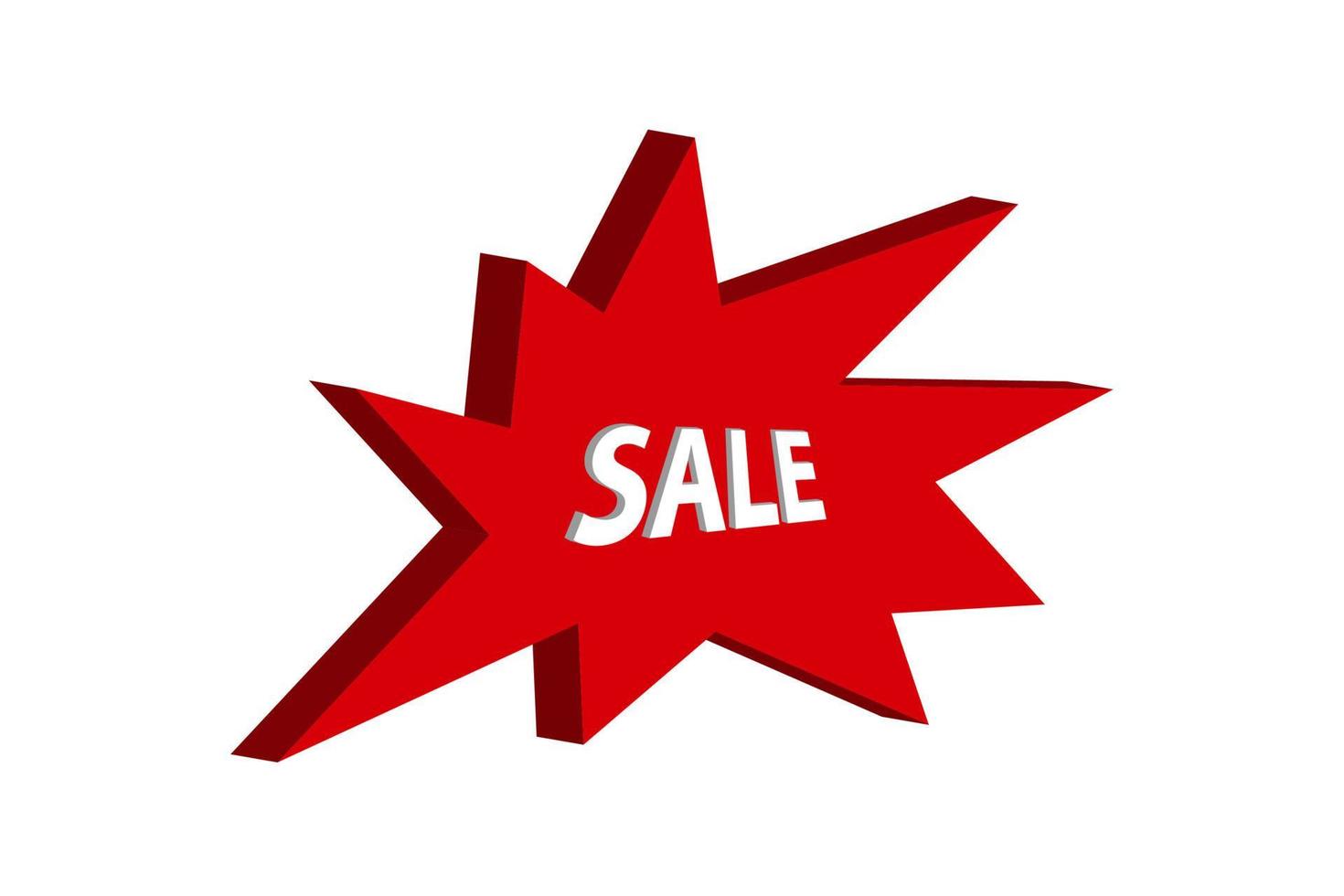 etiqueta de venta roja para icono de promoción de marketing de ventas vector
