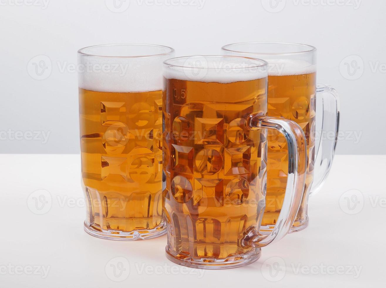 Lager beer glasses photo