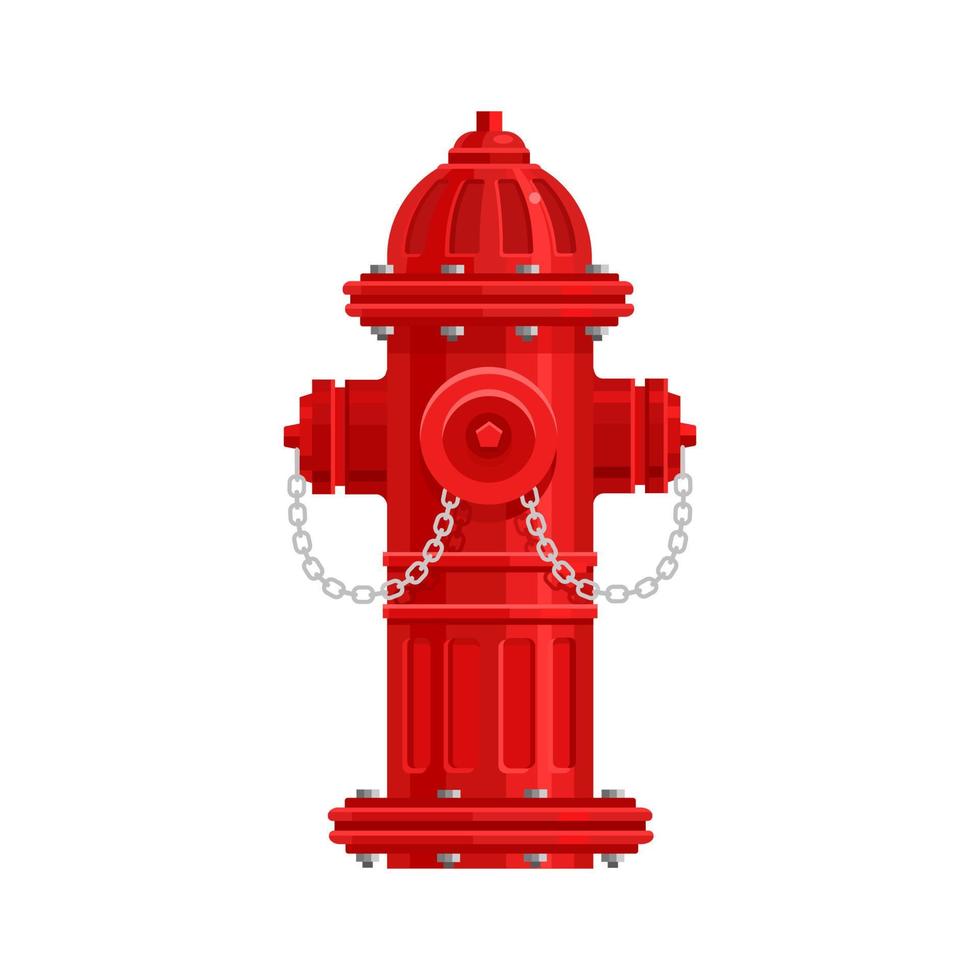 Fire Hydrant. Vector flat illustration isolated on white background