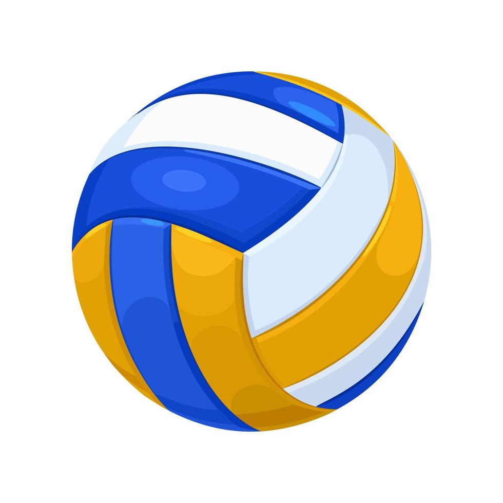 Volleyball. Ball for playing volleyball. Vector illustration isolated on white background.