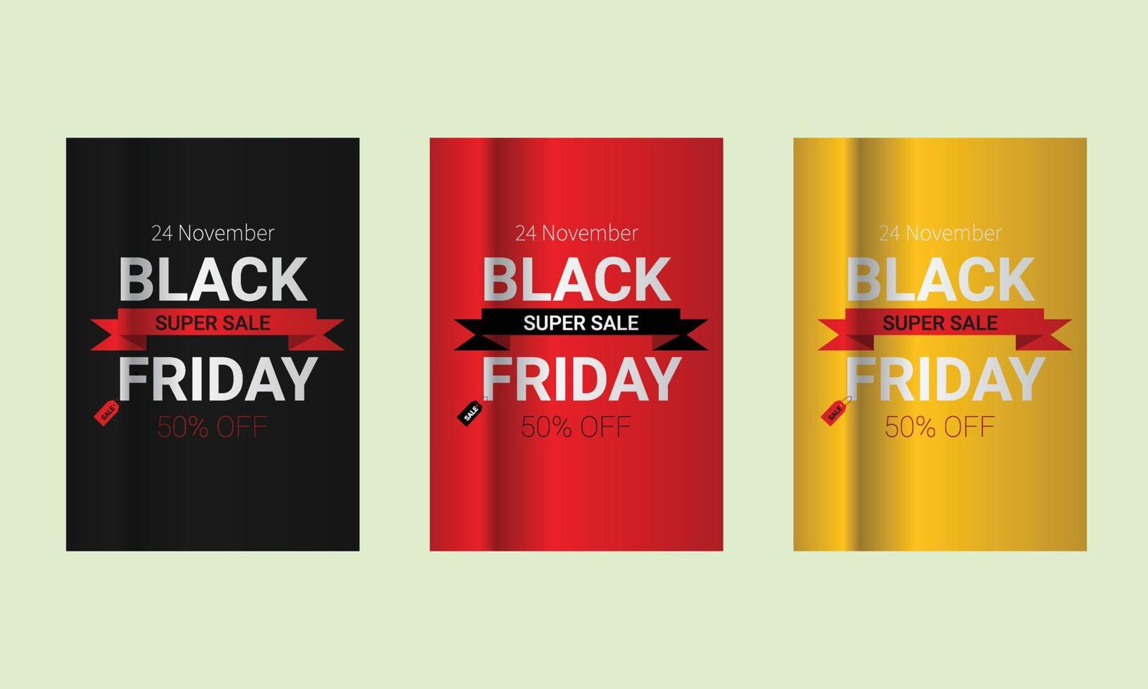 Print black Friday sale of poster color variant vector