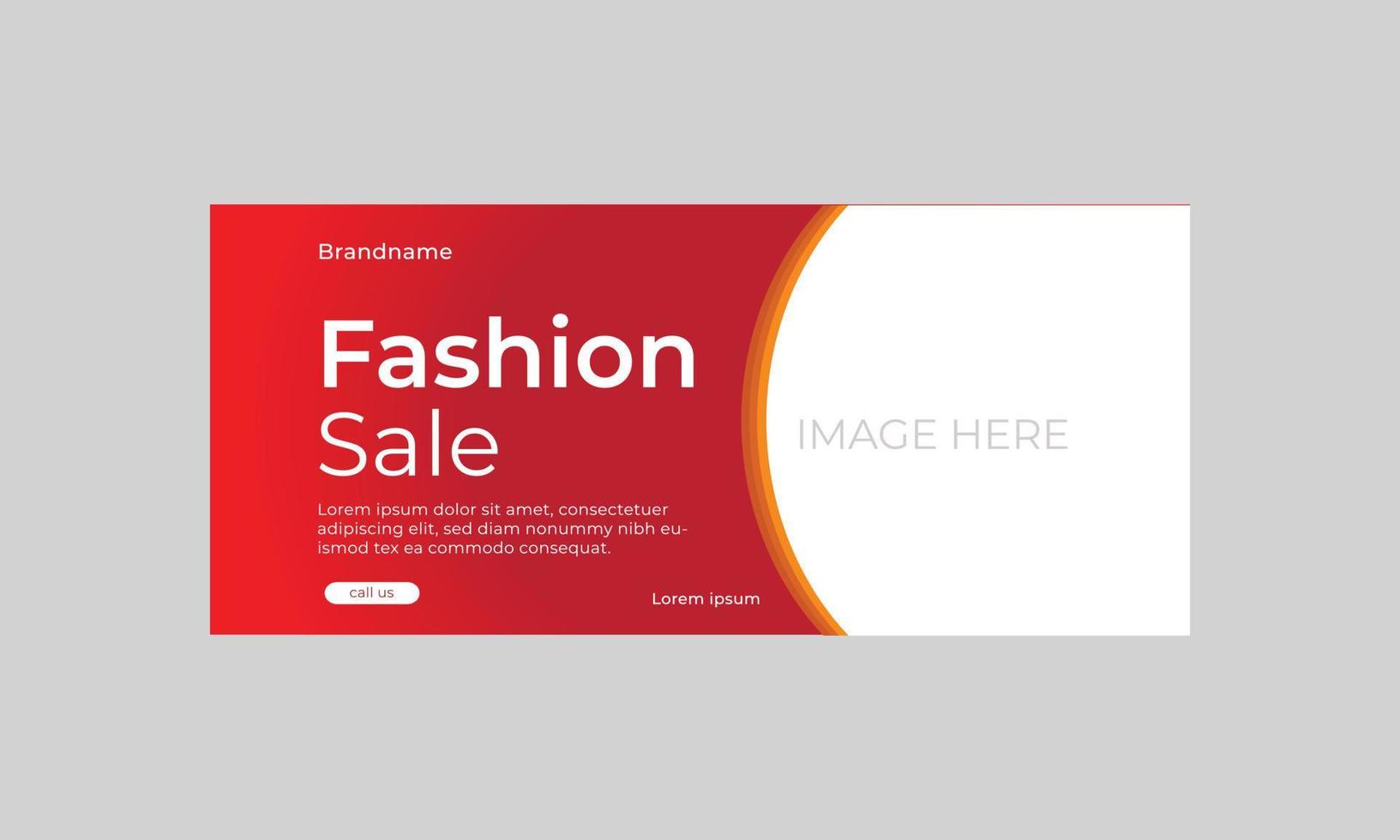 Print fashion design template cover banner with social media vector