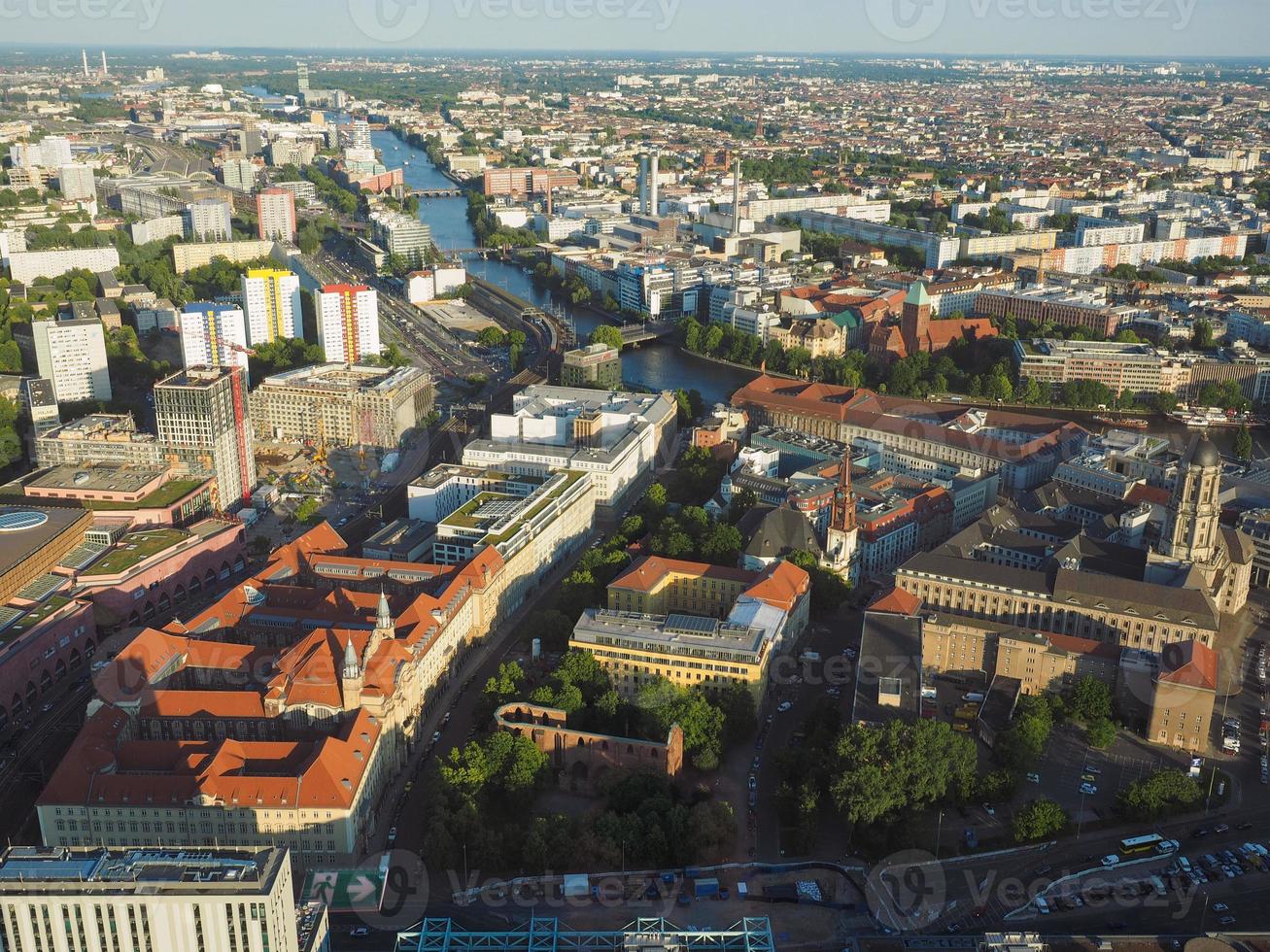 Aerial view of Berlin photo