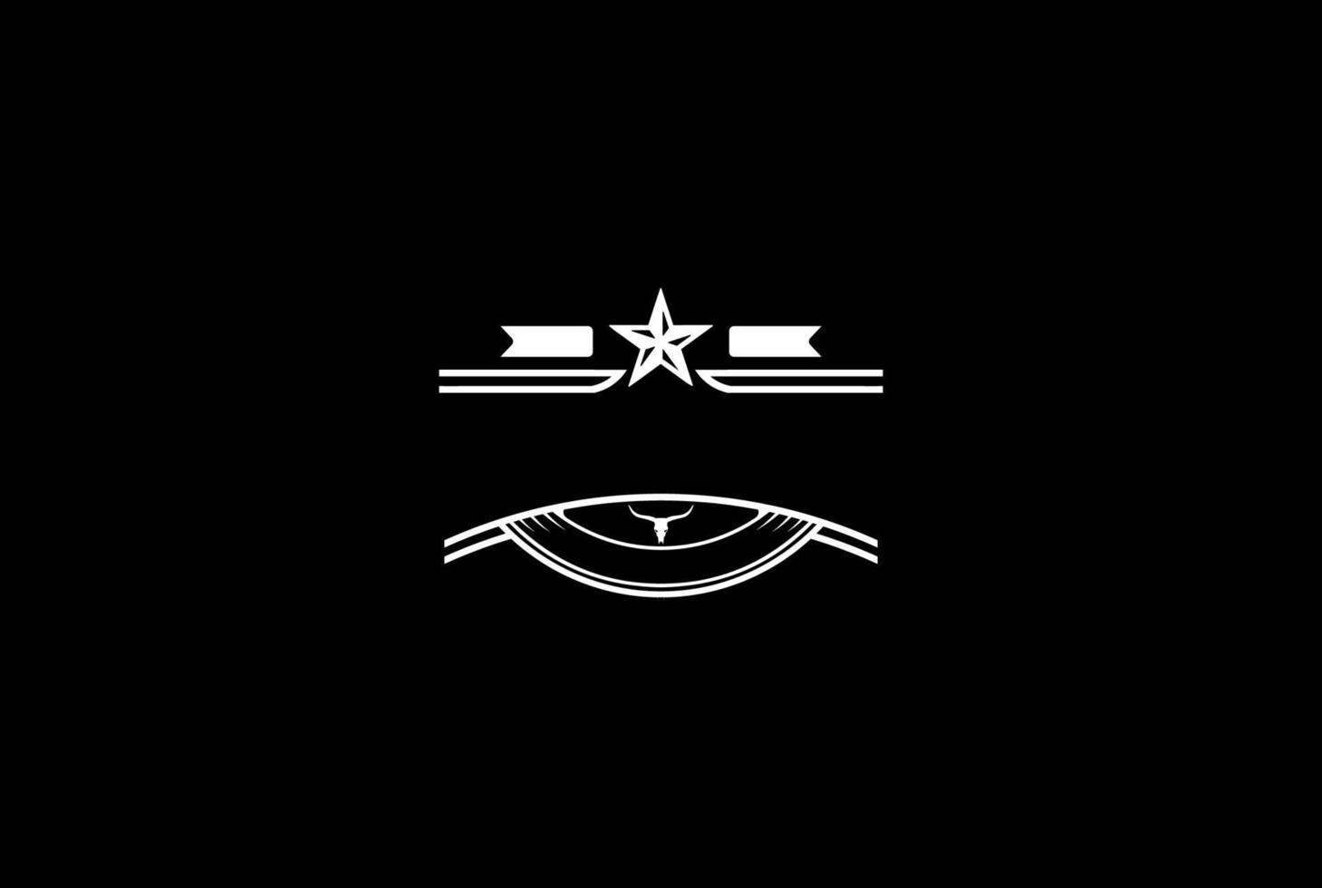 vintage retro texas estrella insignia emblema etiqueta logotipo diseño vector