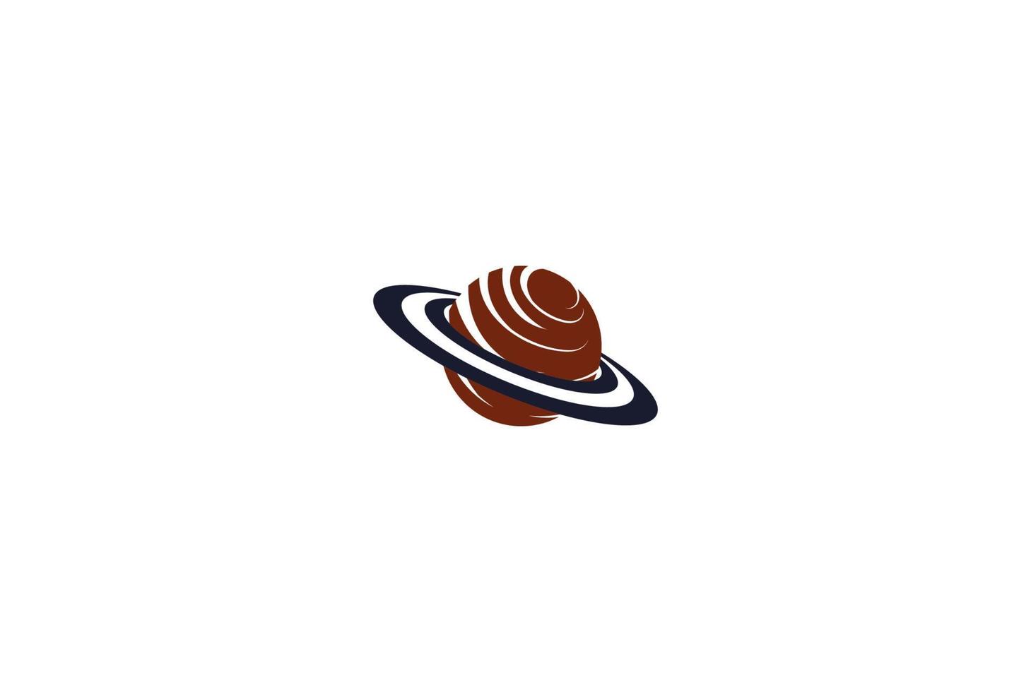 Modern Simple Minimalist Saturn Planet Science Logo Design Vector