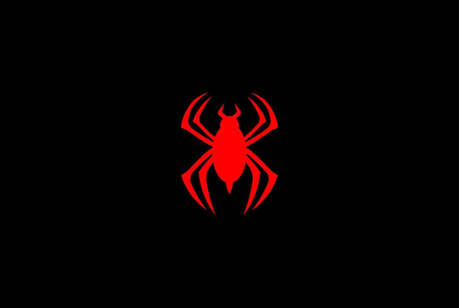 diseño de logotipo de araña roja vector