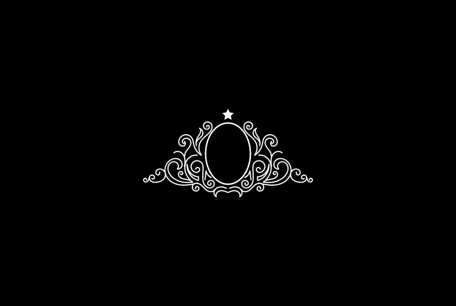 Elegant Luxury Blank Decoration Frame Badge Emblem Label Logo Design Vector