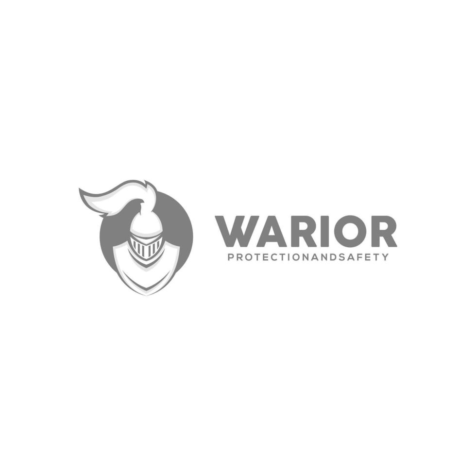 warrior logo design vector