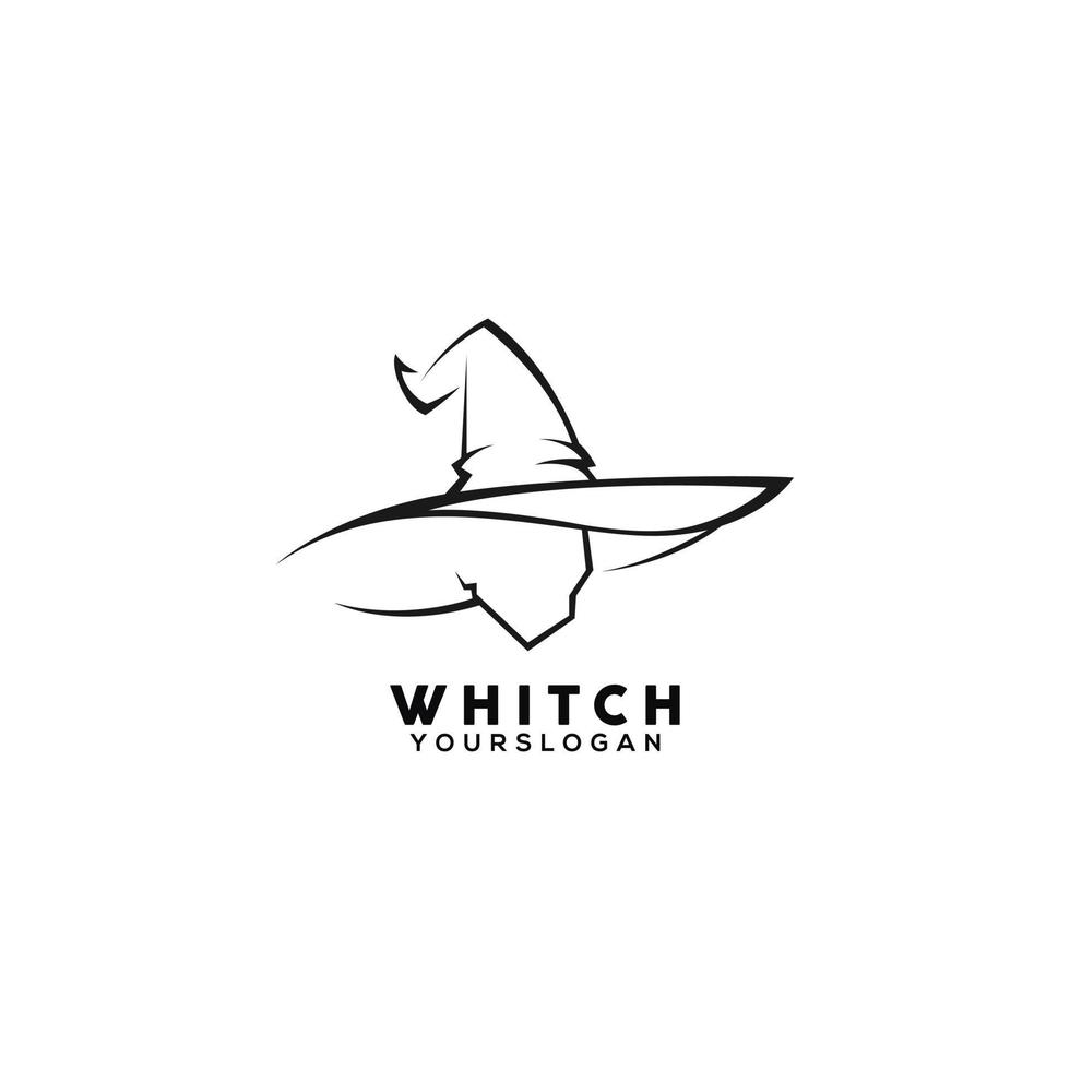 whitch logo design vector