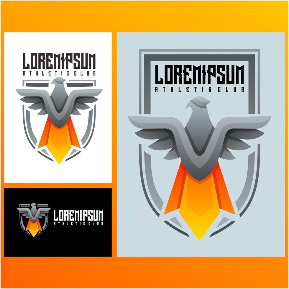 vector de diseño de logotipo de águila colorido creativo