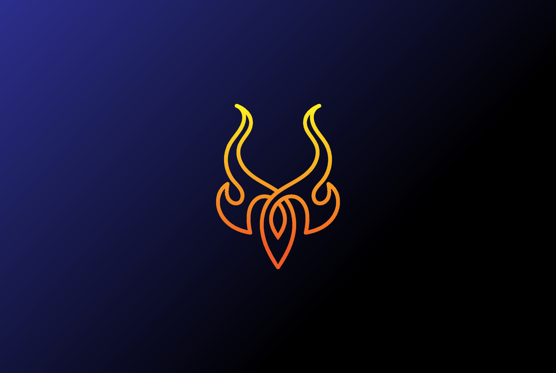 Simple Tribal or Bull Devil Horn Fire Flame Tattoo Logo Design Vector  5462096 Vector Art at Vecteezy