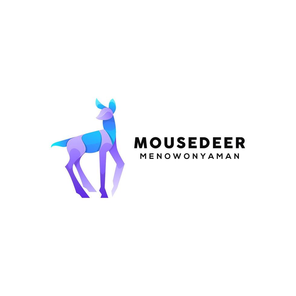 mousedeer logo design vector