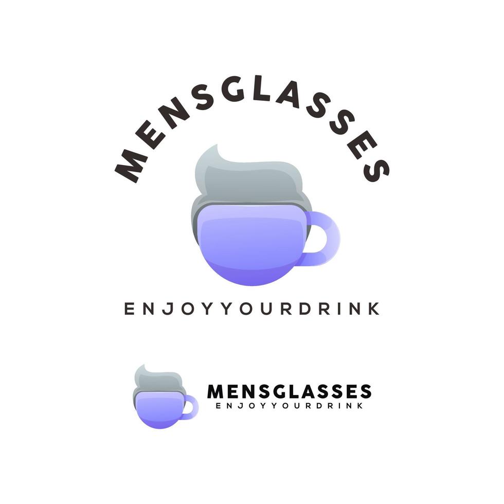 men glasses logo vector