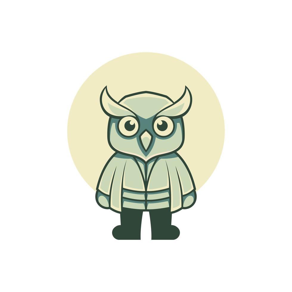 cute owl logo design vector
