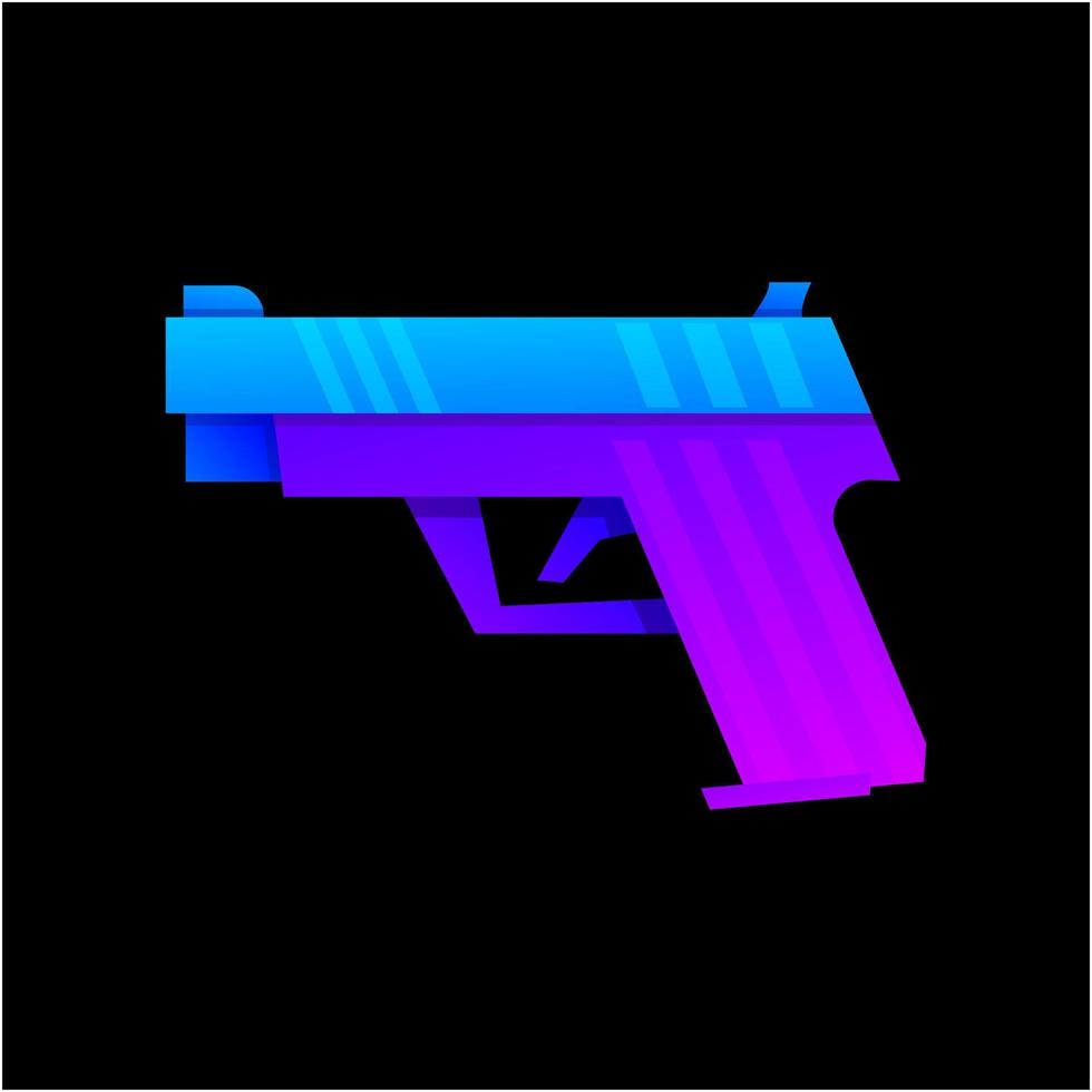 gun logo design vector