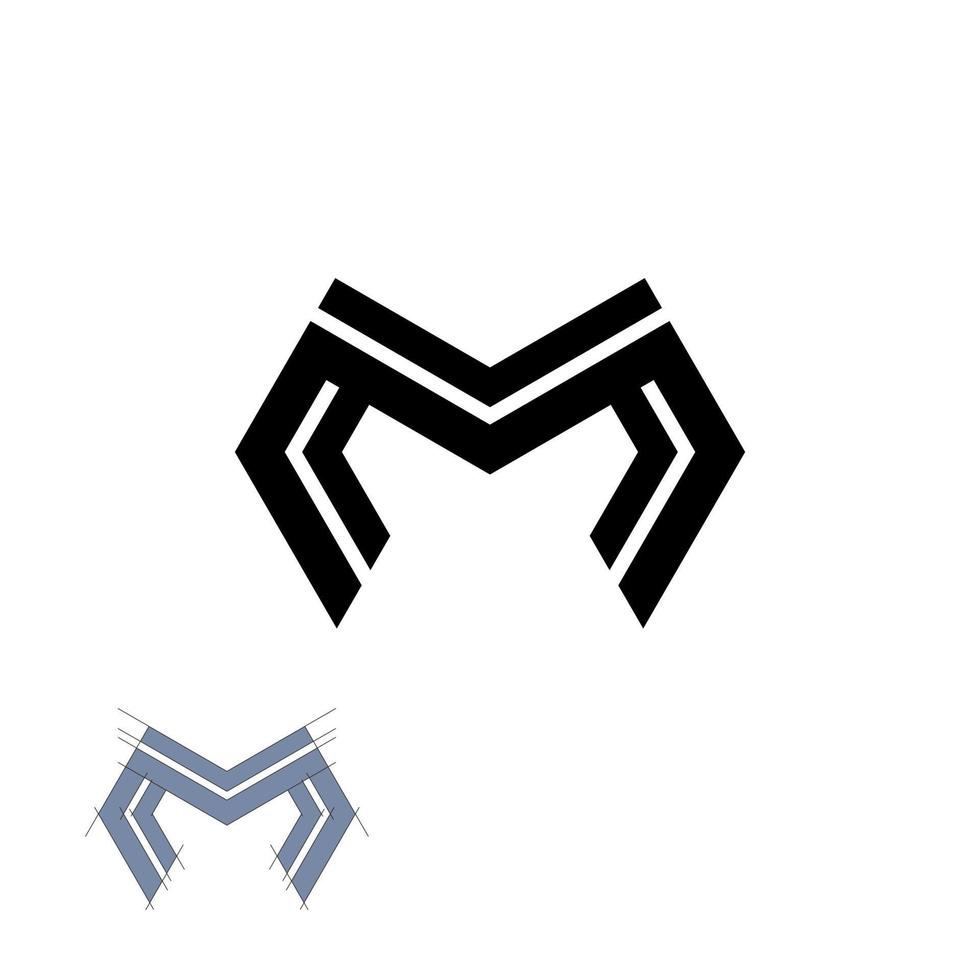 letter m logo design vector