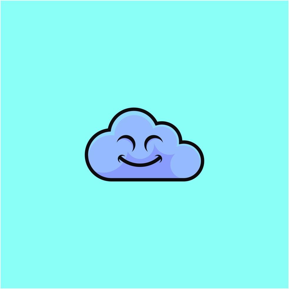cute cloud logo design vector