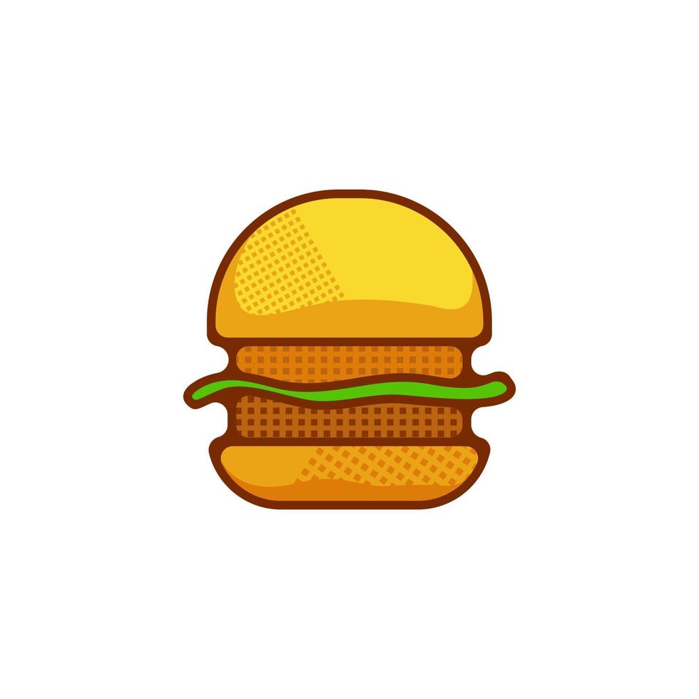 Burger mascot logos, icons, stickers and t-shirts vector