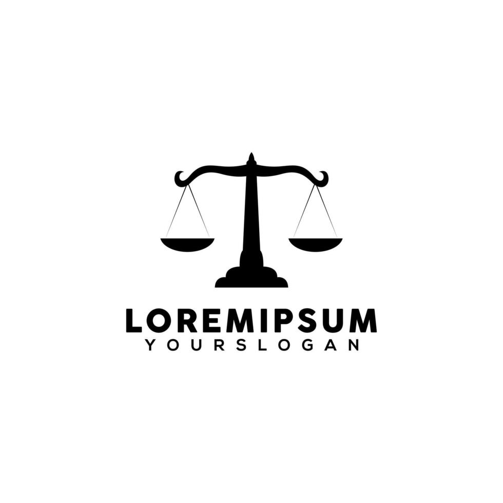 justice scale logo design vector