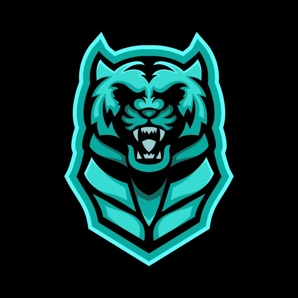 logotipo de la mascota del tigre vector