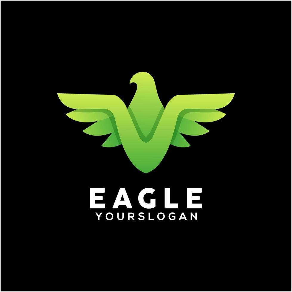 eagle colorful  logo design template vector