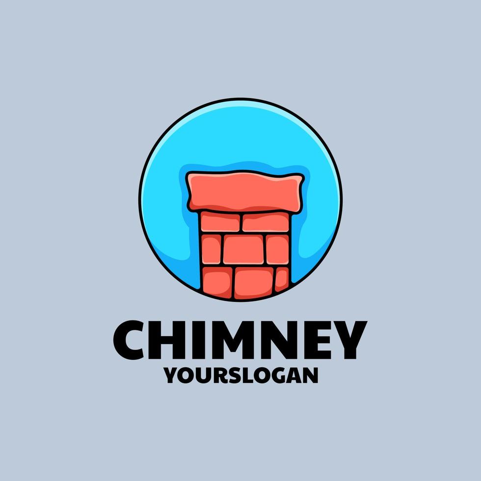 vector de diseño de logotipo de chimenea