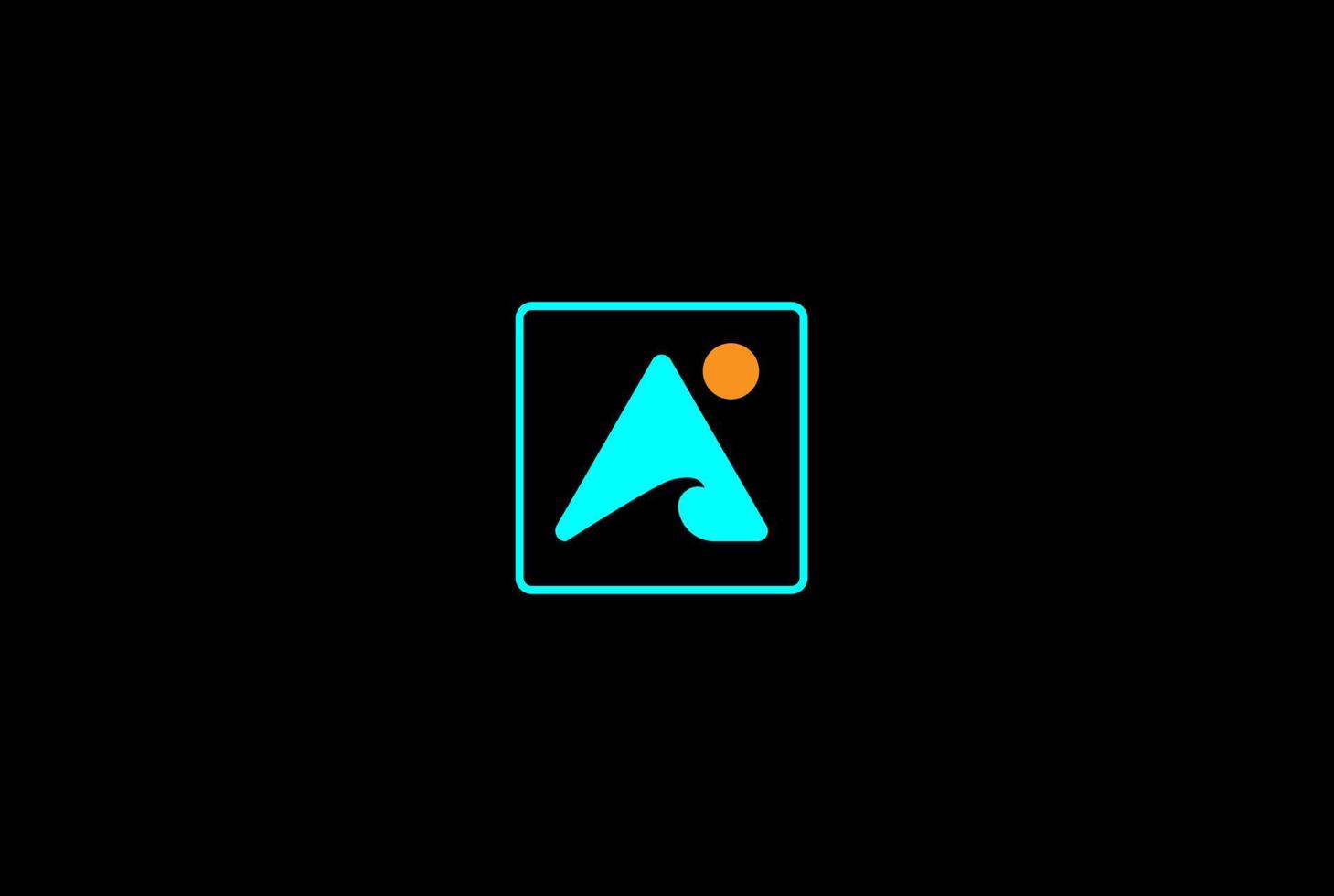 Simple Minimalist Triangle Mountain Wave for Adventure Sport Apparel Badge Logo Design Vector