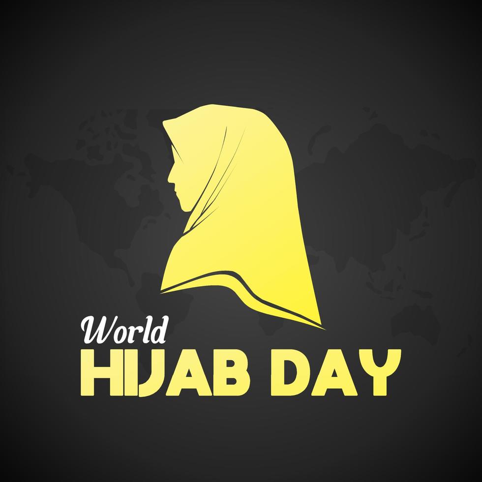 World hijab day theme poster vector