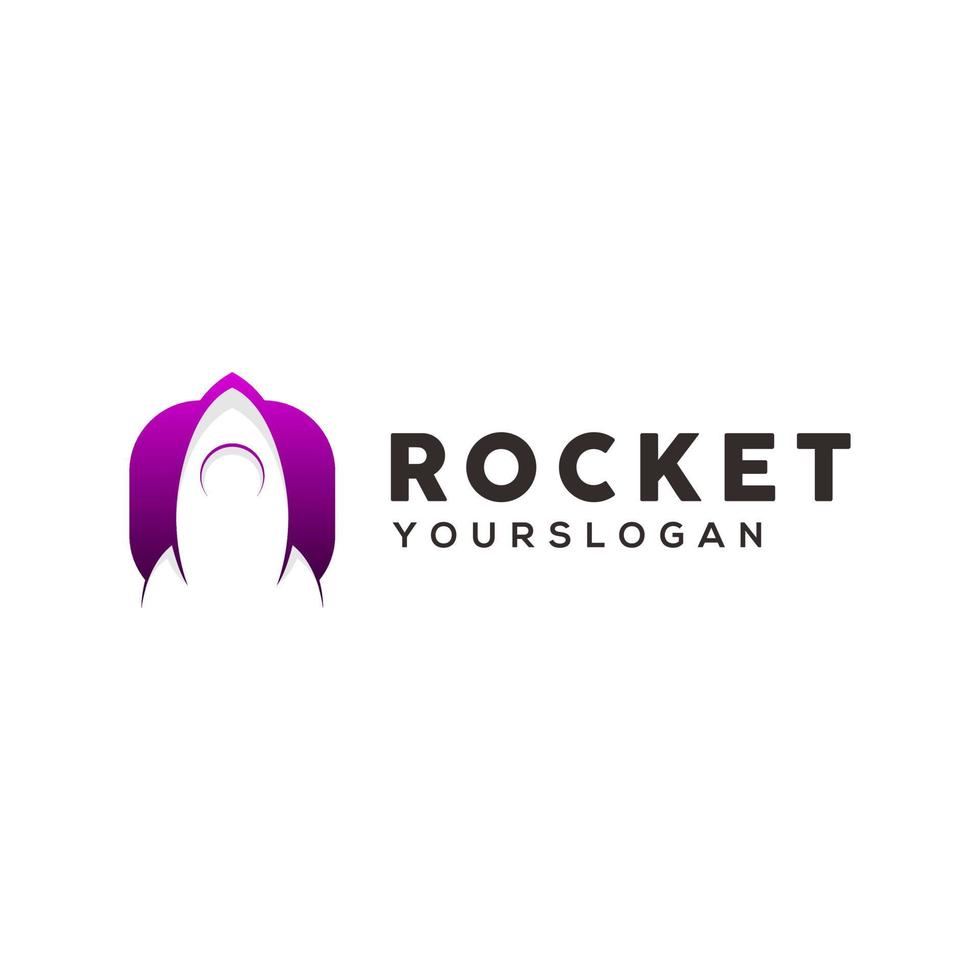 rocket logo design vector