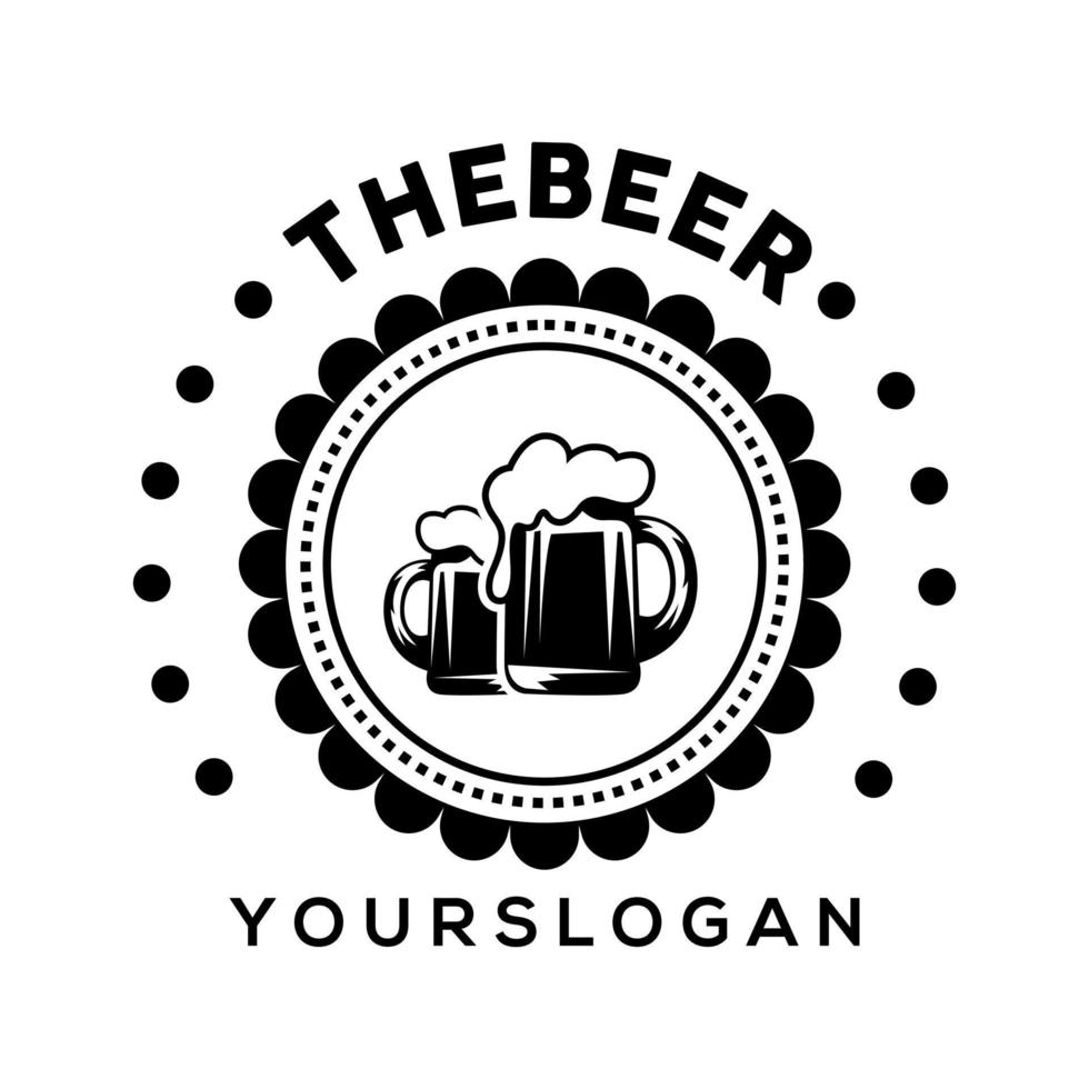 vector de diseño de icono de logotipo de cerveza