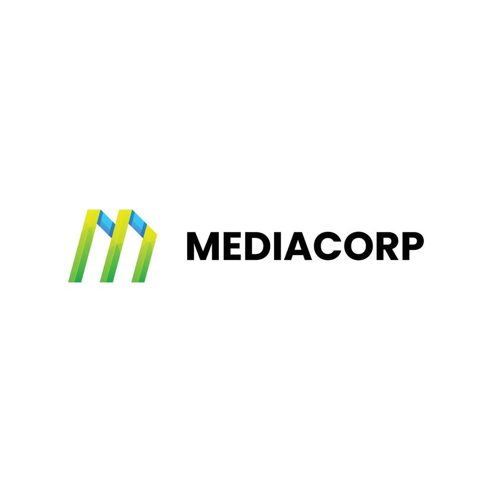 diseño de logotipo colorido letra m para su negocio vector