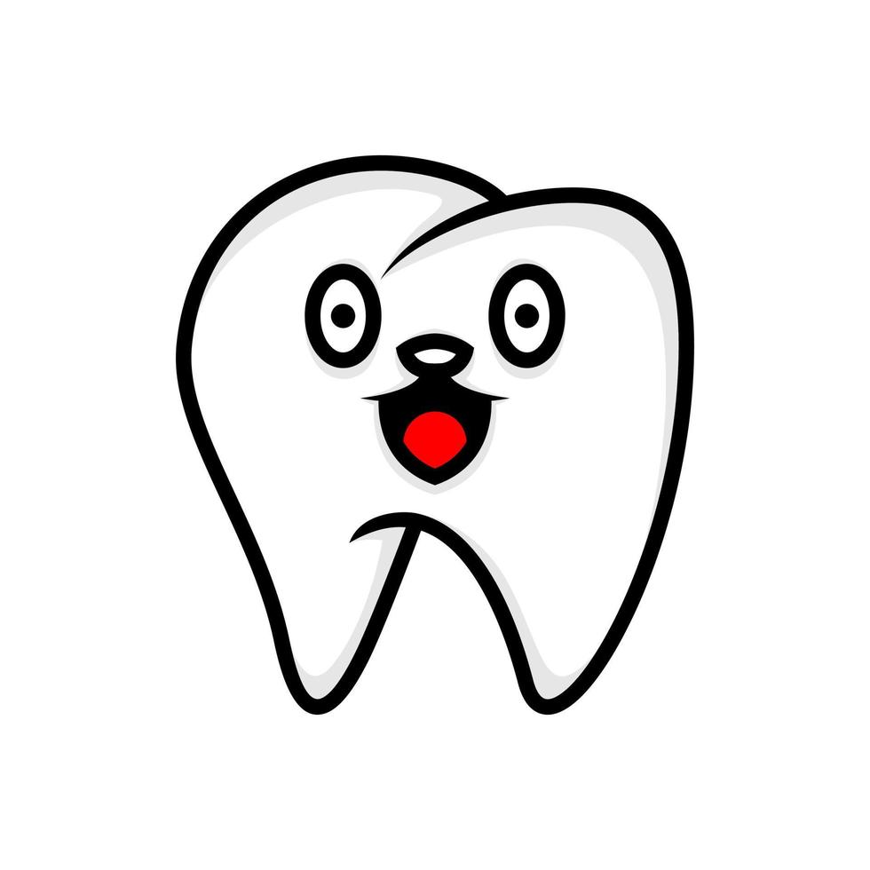 lindo diseño de vector de logotipo de dientes sonrientes