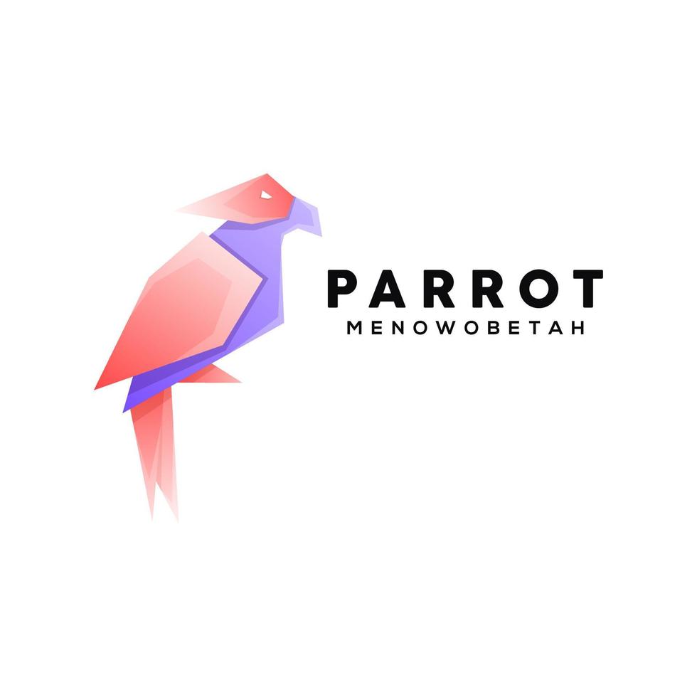 parrot logo design vector