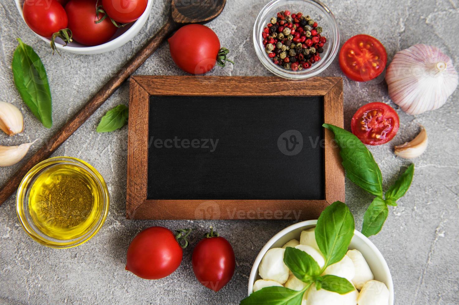 ingredientes de comida italiana foto