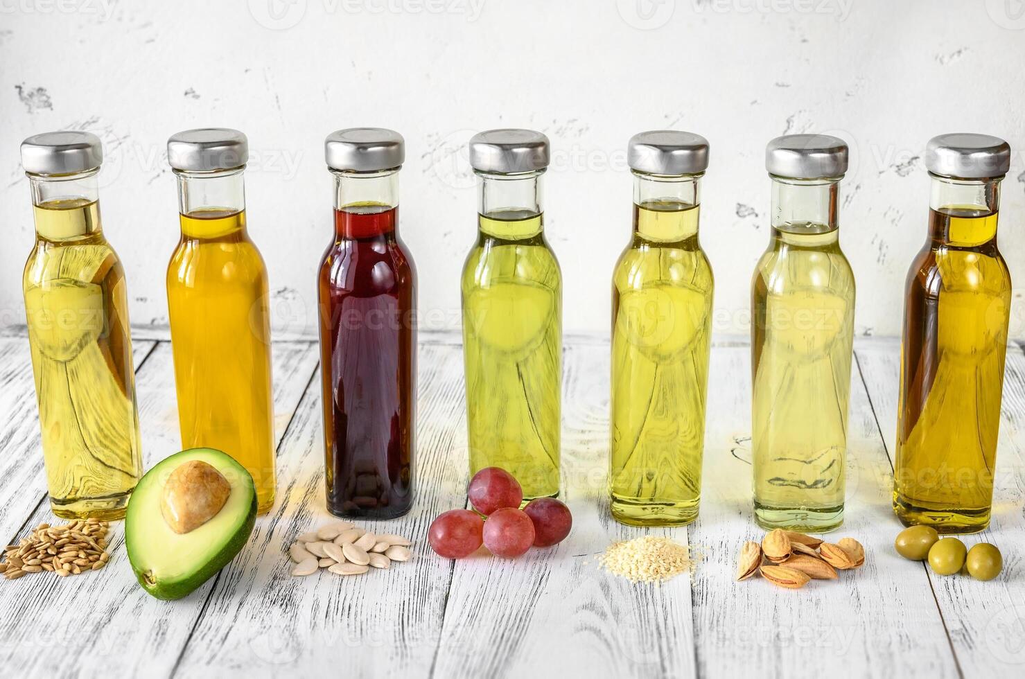Assortment of vegetable oils 5463013 Stock Photo at Vecteezy