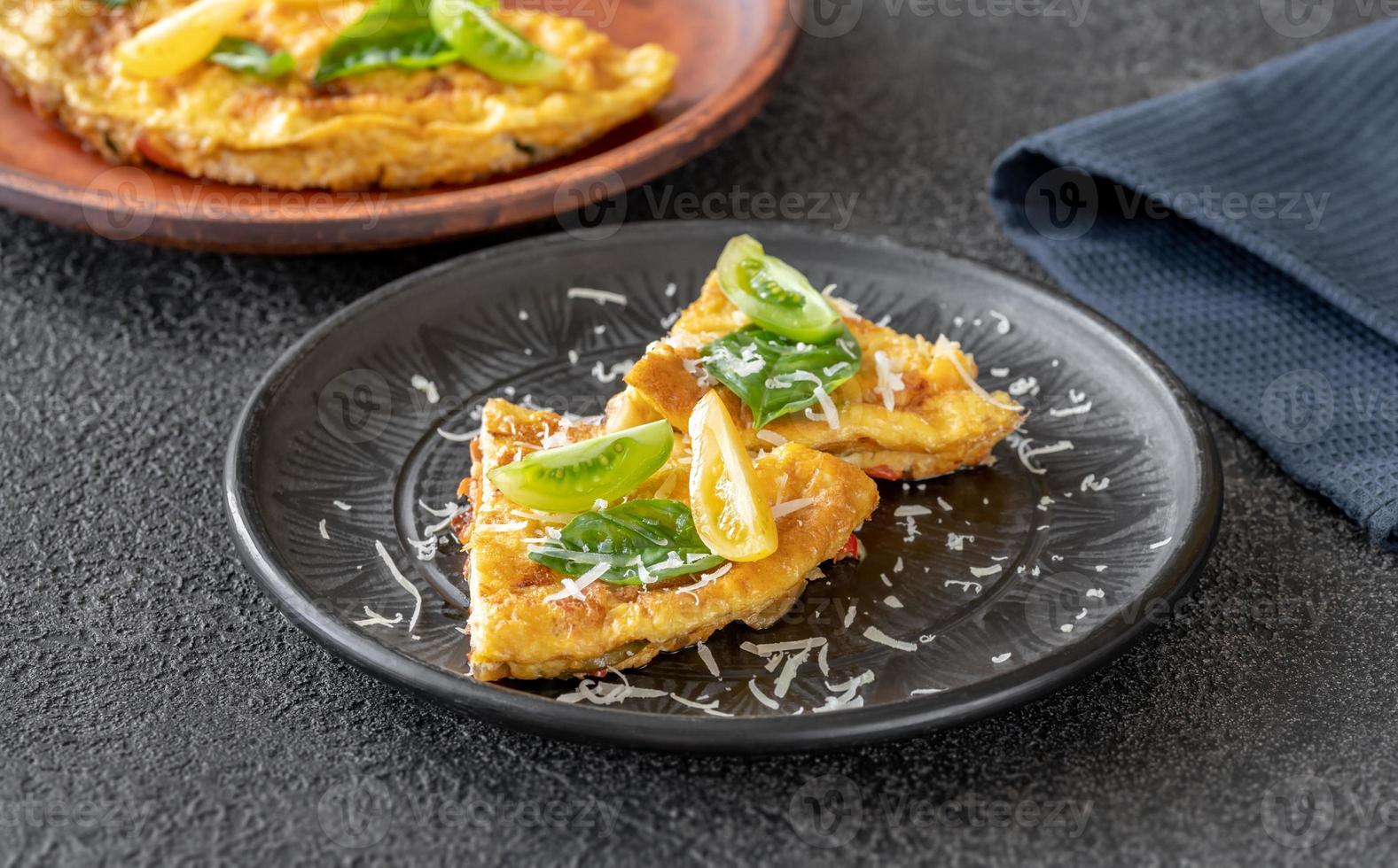 Frittata with vegetables and cheese photo