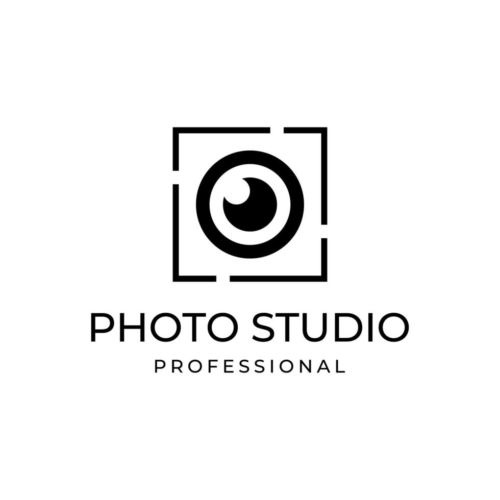 simple photo studio or camera studio logo design vector