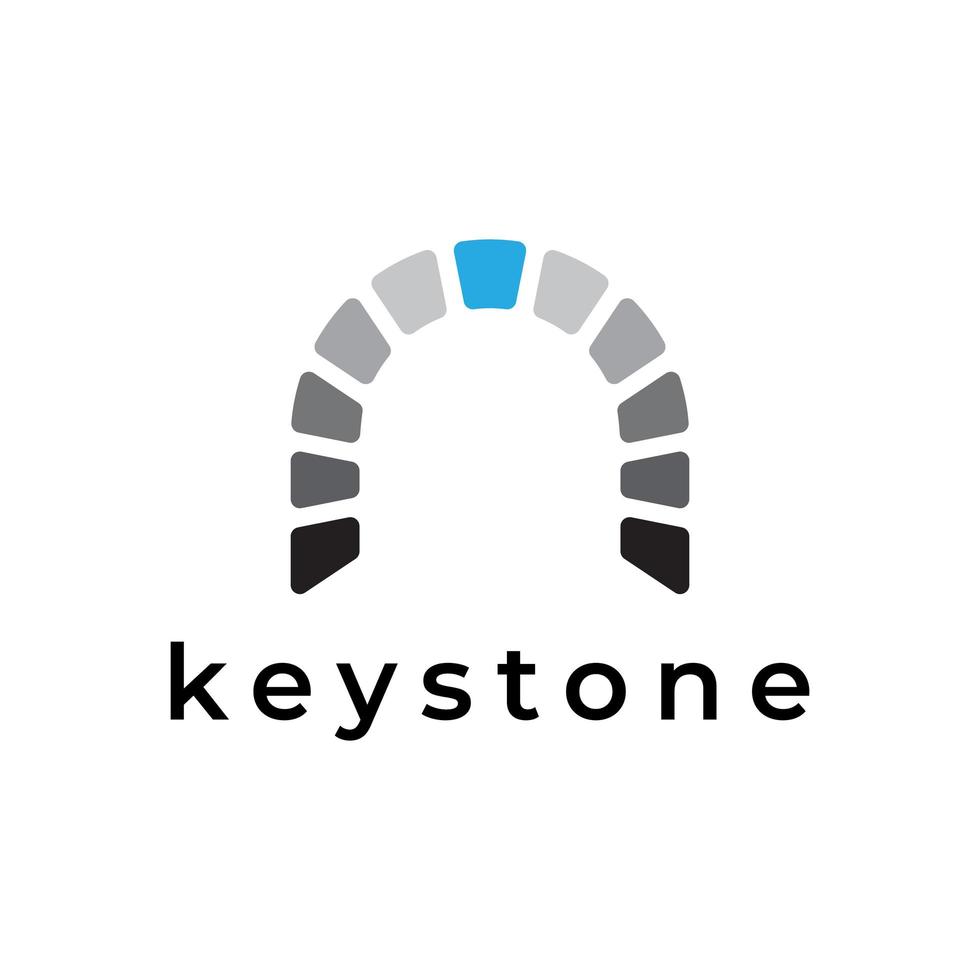 simple and unique keystone logo design vector