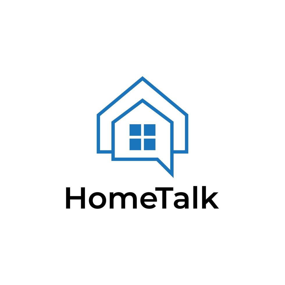 home talk or home chat logo design vector