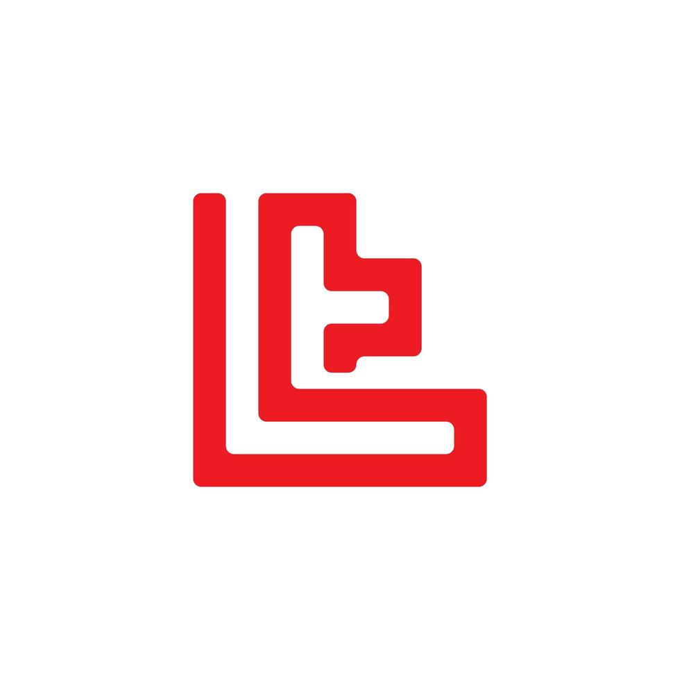 diseño de logotipo letra lt vector