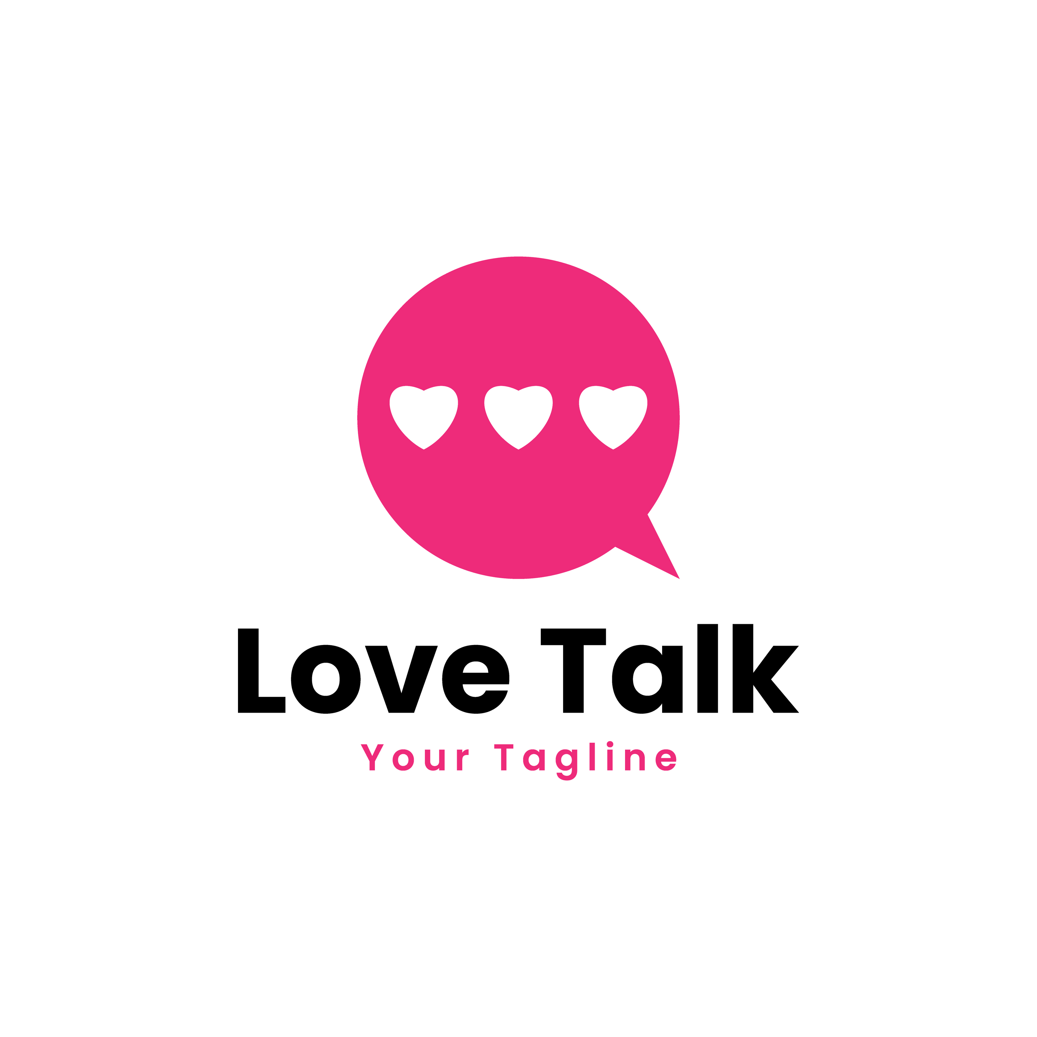 love chat or love talk logo design 5463643 Vector Art at Vecteezy