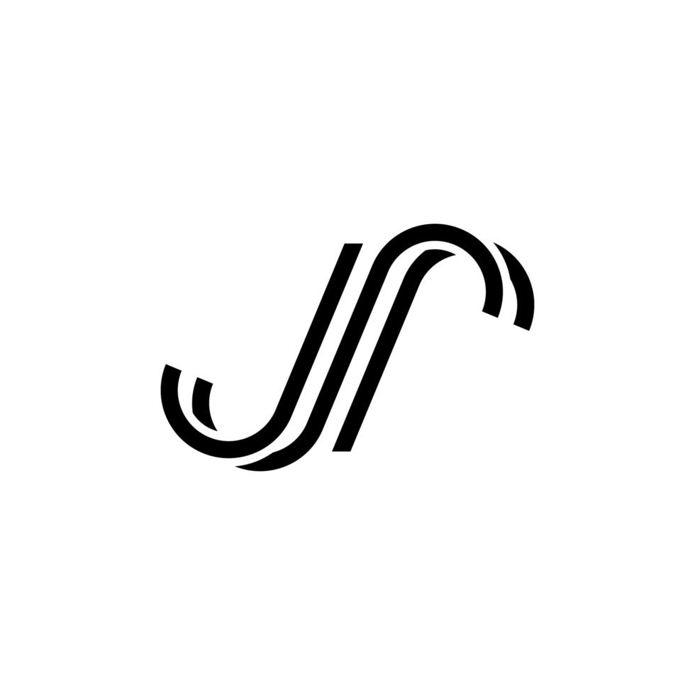 letter J R monogram logo design vector