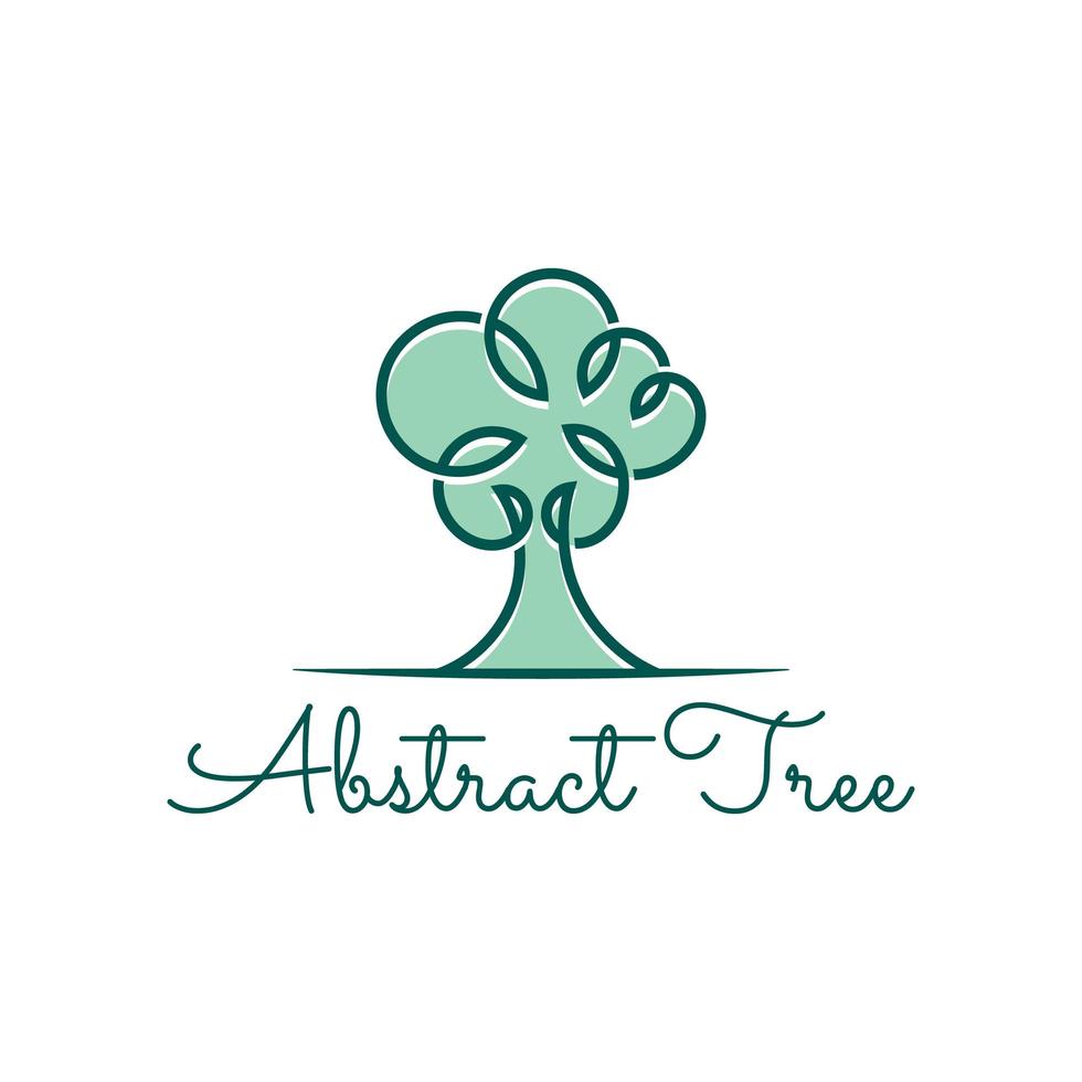 plantilla de logotipo de árbol abstracto vector