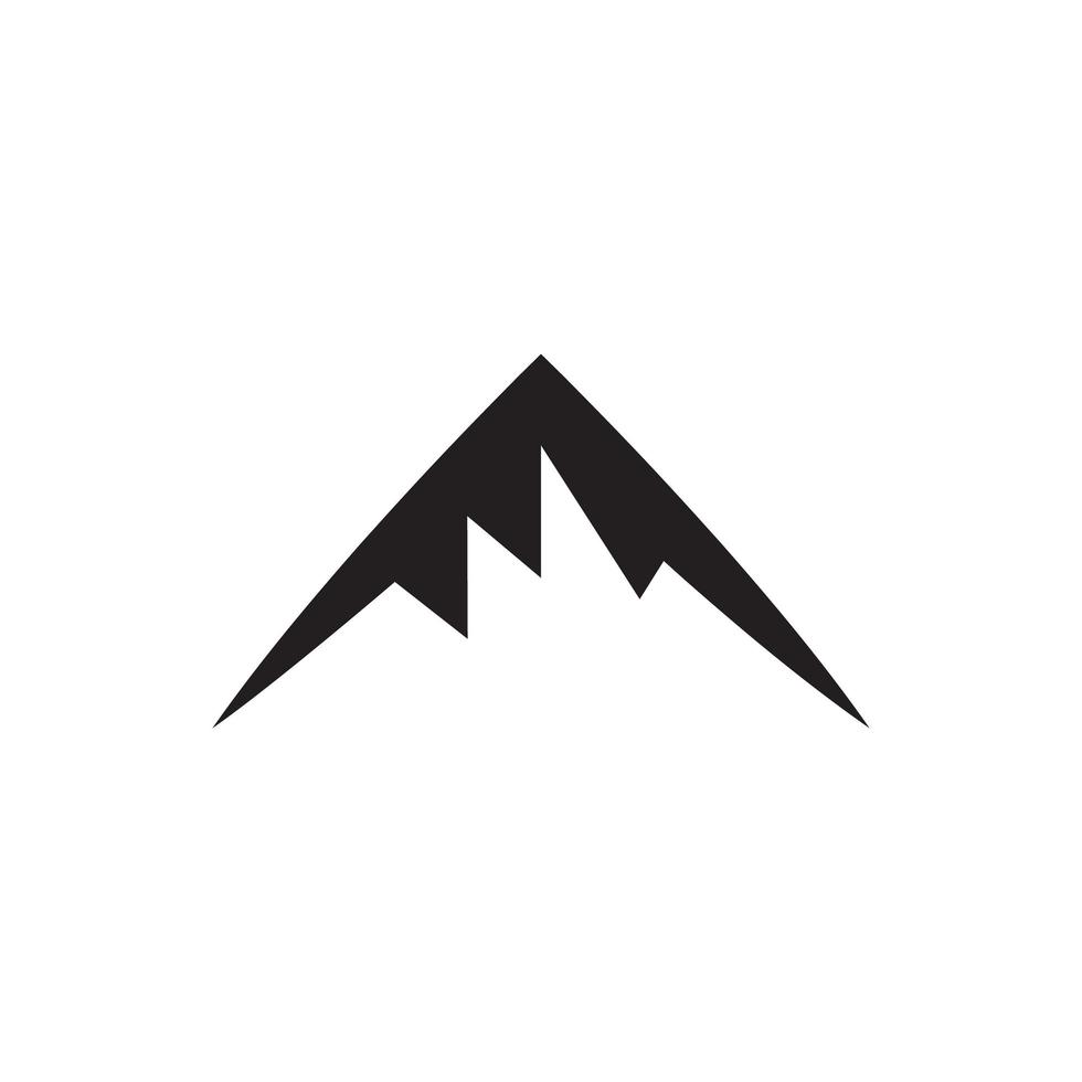 simple peak or mountain logo design vector