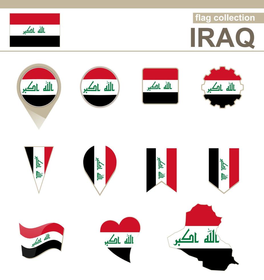 Iraq Flag Collection vector