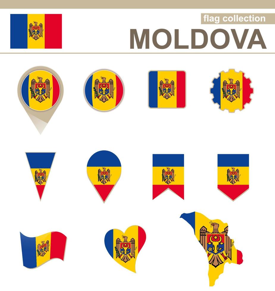 Moldova Flag Collection vector