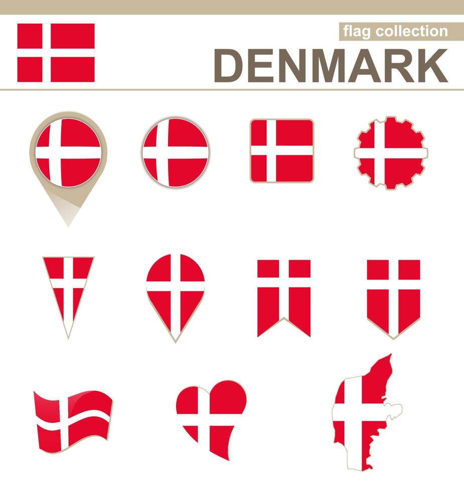 Denmark Flag Collection vector