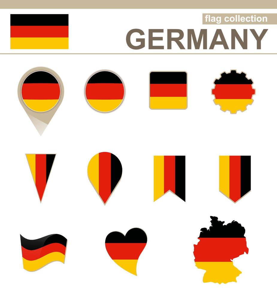 colección de banderas de alemania vector