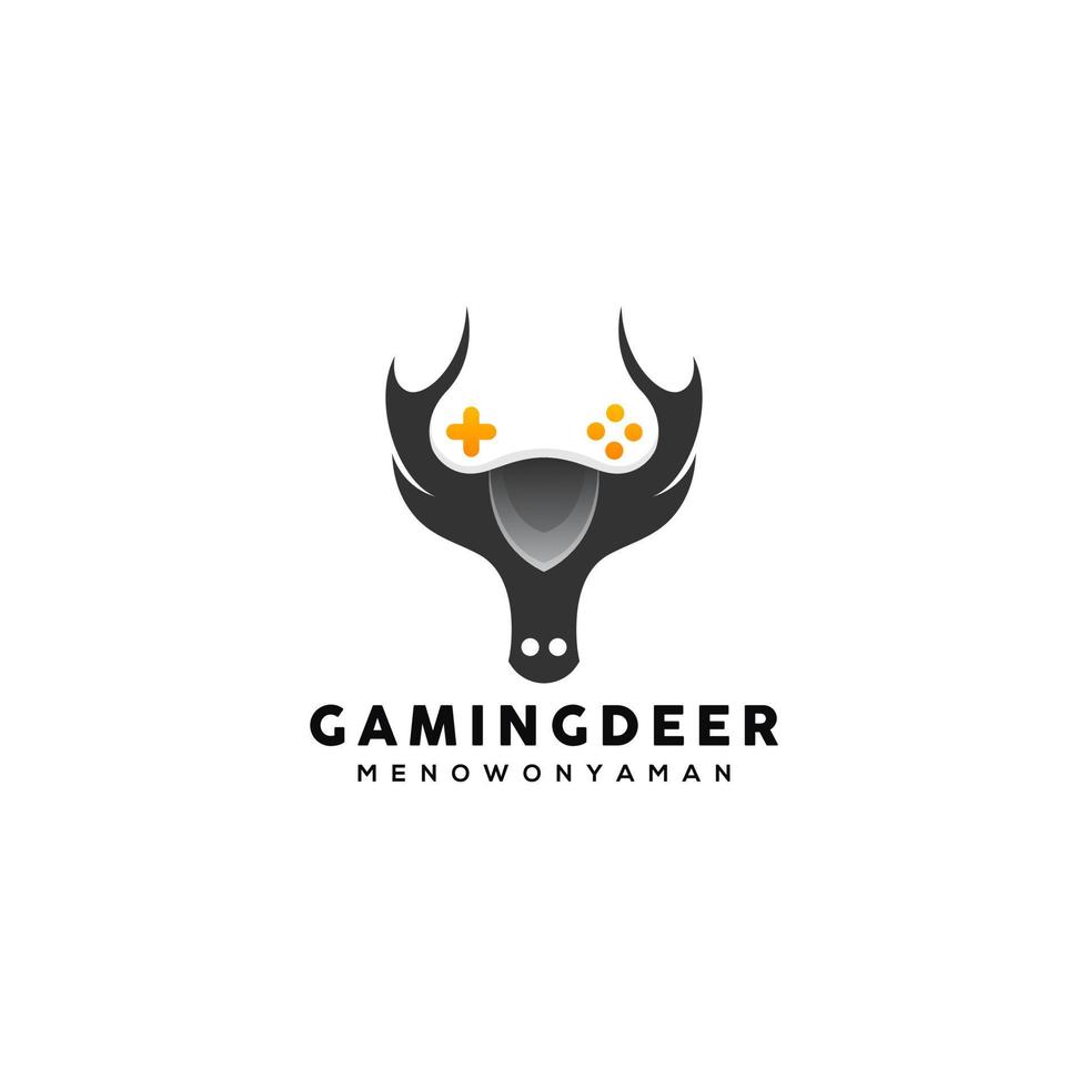gamer deer logo vector