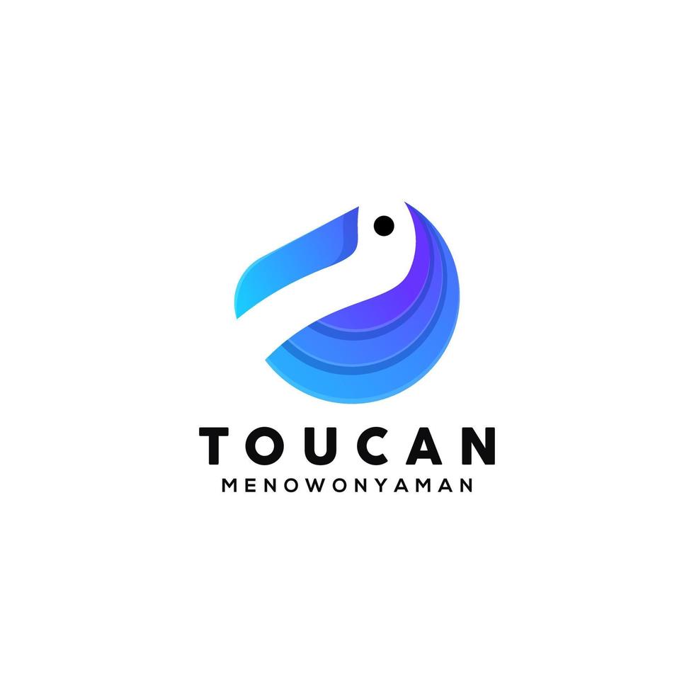 toucan logo design vector